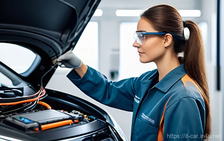 자동차정비 자격증 실무 시험 주의사항 - **Modern Mechatronic Diagnosis**: A highly skilled female mechatronic technician, in her early 30s, ...