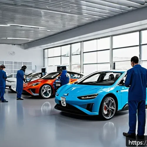 자동차정비사로 창업할 때 유의할 점 - A modern Italian automotive workshop interior, showcasing a clean and organized space with advanced ...