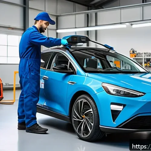 자동차정비 이직 후 만족도 분석 - A modern automotive workshop scene in Italy featuring a skilled mechanic wearing clean work overalls...